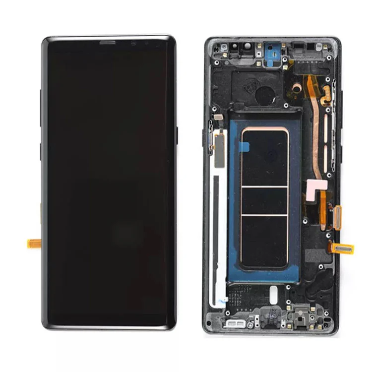Samsung Galaxy için Not 8 LCD OLED Ekran Sayısal Montajı Çerçeveli