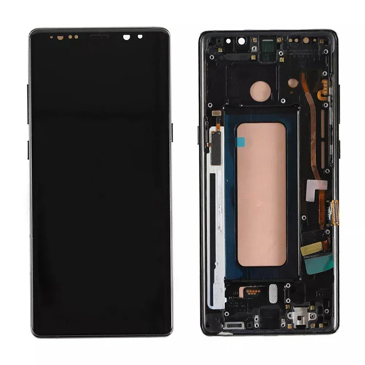 Samsung Galaxy için Not 8 LCD OLED Ekran Sayısal Montajı Çerçeveli